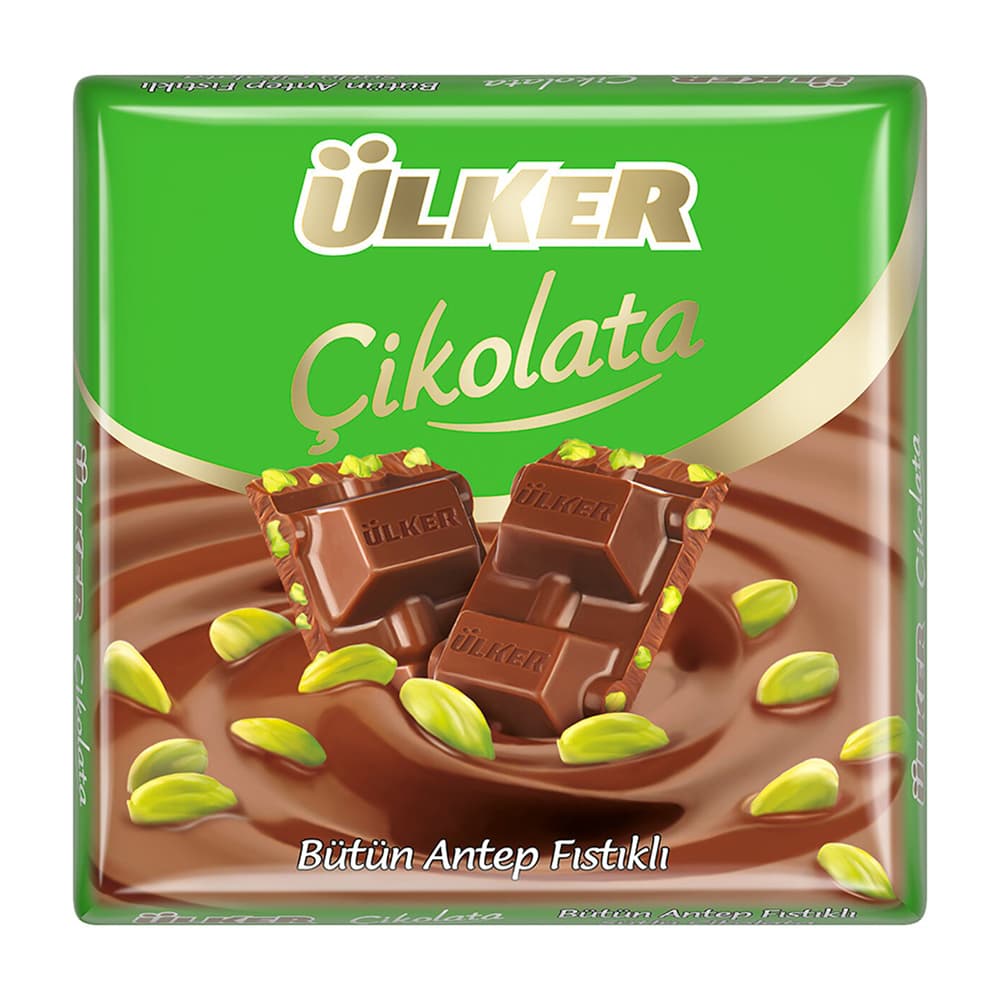 ÜLKER ÇİKOLATA ANTEP FISTIK SÜTLÜ KARE