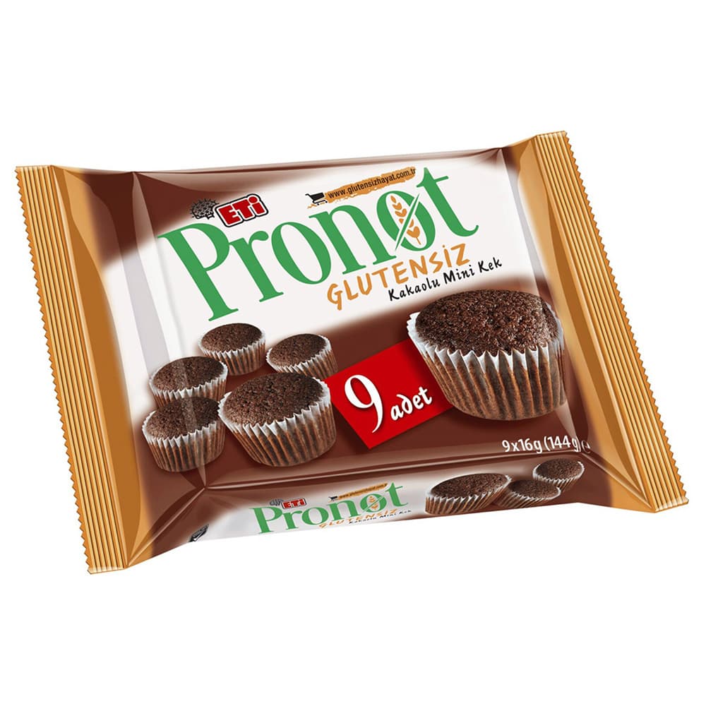 ETİ PRONOT GLUTENSİZ KAKAOLU MİNİ KEK
