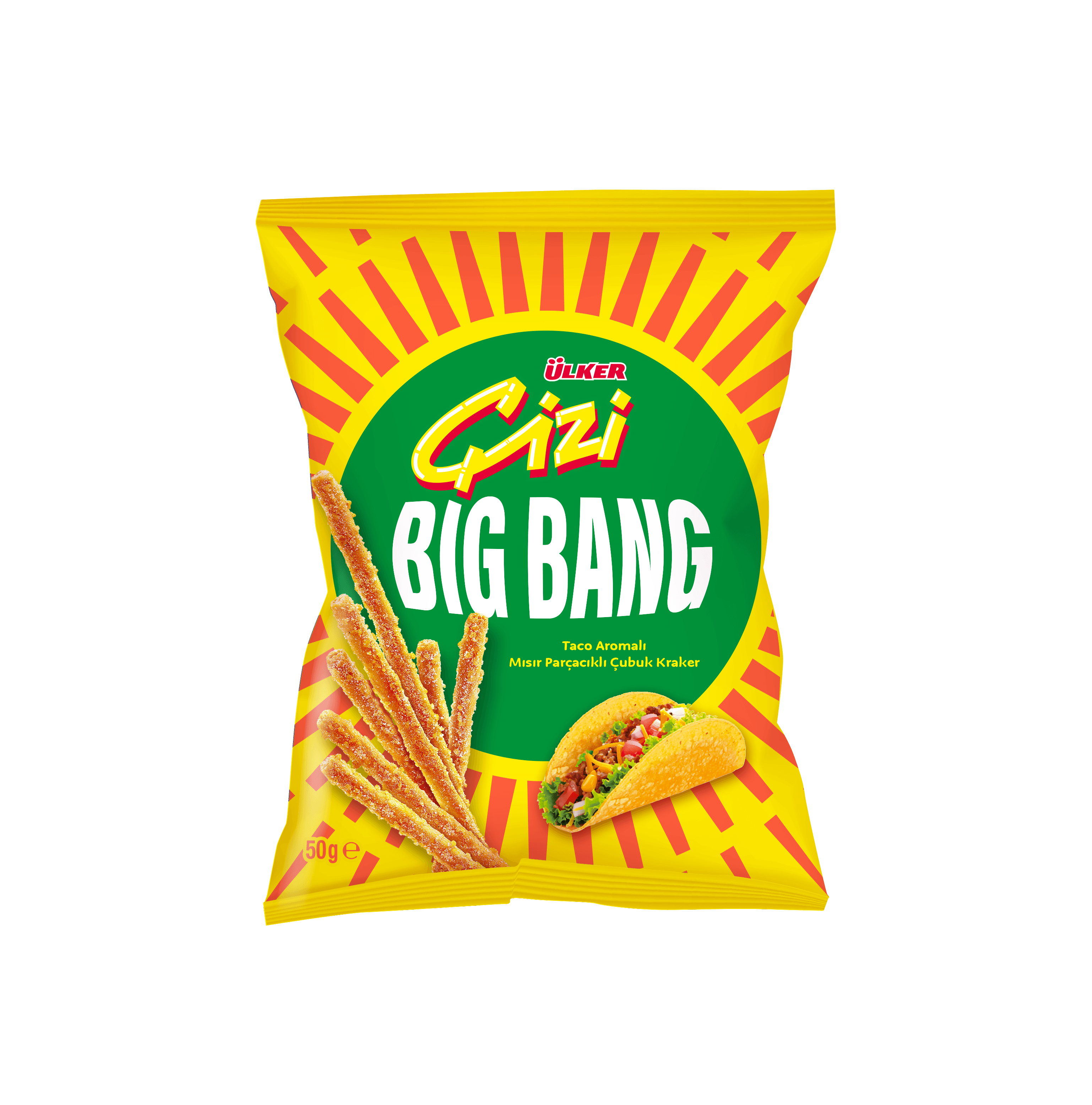 ÜLKER ÇİZİ BİG BANG TACO AROMALI MISIR KRAKER 50 G